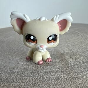 Littlest Pet Shop #1199 Dog Chihuahua Hasbro LPS Brown Eyes Wavy 2007